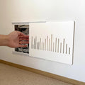 Electrical Panel Cover Sliding Power Distribution Box Protective Lid, Self Adhesive Electric Meter Box Wall Art, Breaker Box Cover Decorative for Home Office Hotel(White E,50 x 40 cm/19.7 x 15.7 in)