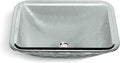 KOHLER K-28823-TG8 ARTIST EDITIONS Yepsen Collection Glass Undermount Bathroom Sink 17'' x 13''Rectangle Basin Trans Stone