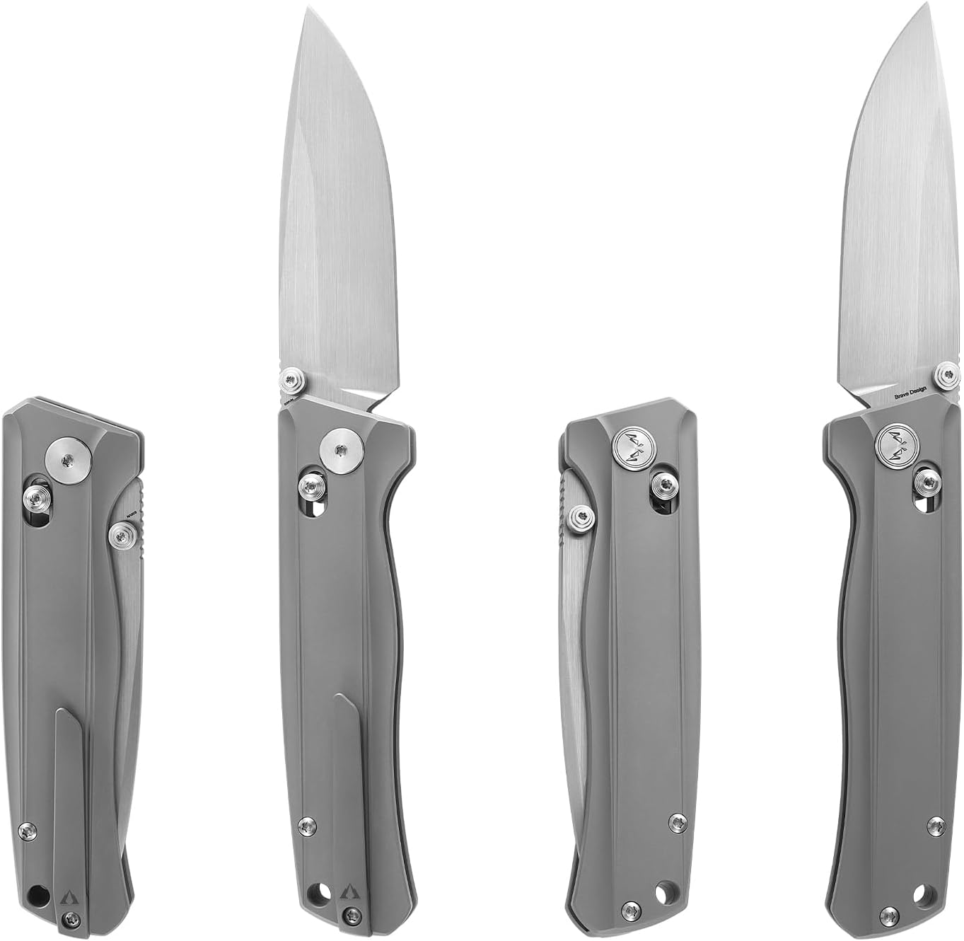 CMBMADEKNIVES CMB Braveman EDC Knife Folding Pocket knife with Clip for Men and Women Crossbar Lock Knife with S35VN Steel Blade Titanium Handle for Outdoors Camping Hiking-CMB-17 (CMB-17S)