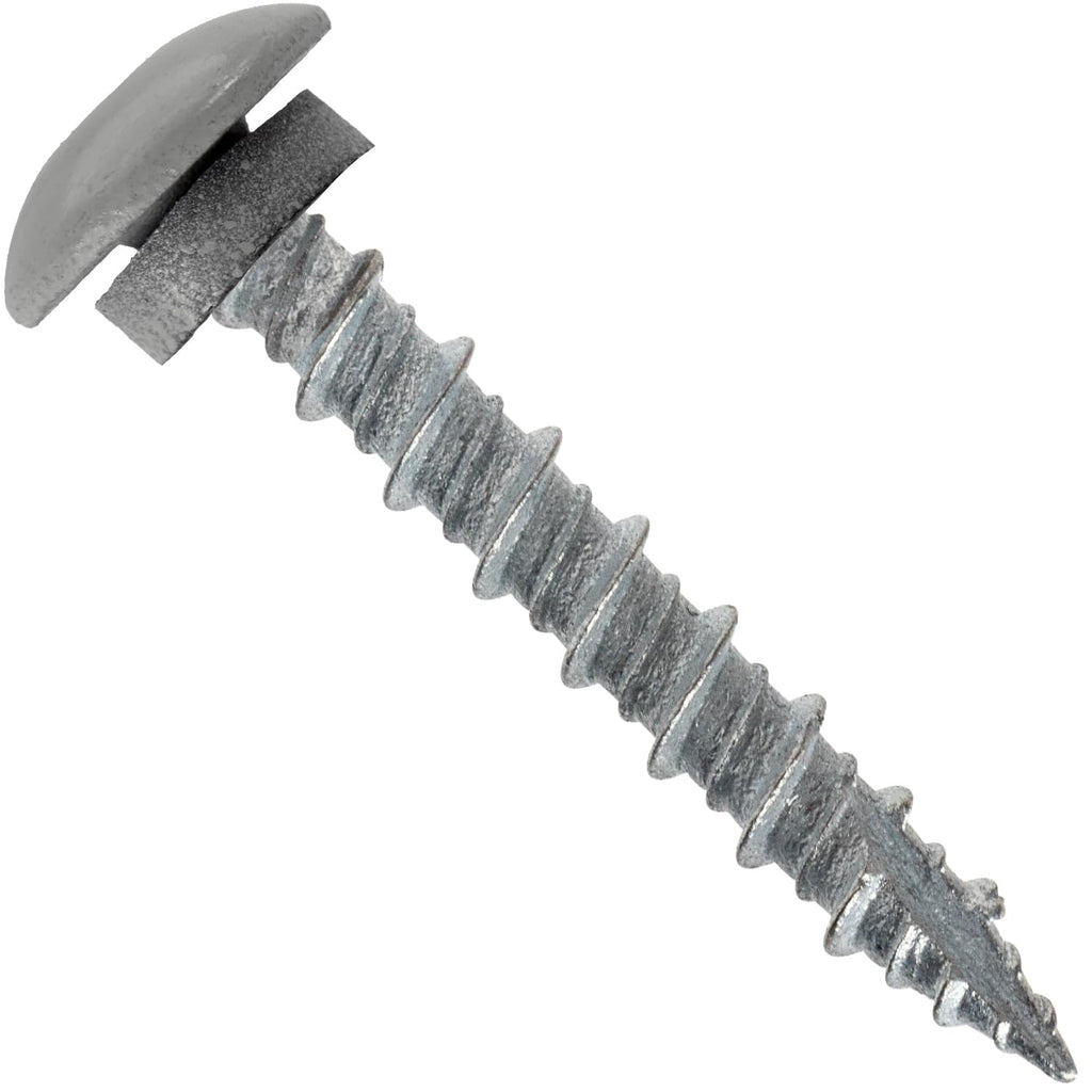 10 x 1-1/2' ABC Gray - Low Profile Star Head Roofing Screws - HI-LO Thread - Metal to Wood - T25 Torx Drive Head - EPDM Washer. 8 X 250 Bags - 2,000 Screws