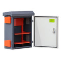 Outdoor Electrical Enclosure Nema Box with Rain Hood Weatherproof Box for Electronics Junction Box with Fan Vented, Electrical Cabinet with Mounting Track Hole in Back 16X20X8