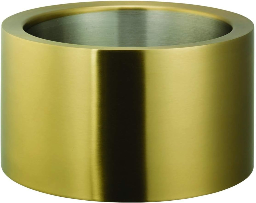 Service Ideas Double Wall Party Tub, 1.5 Gallon, Stainless Steel | PT2BSVG Beverage and Wine Chiller Ice Bucket in Vintage Gold