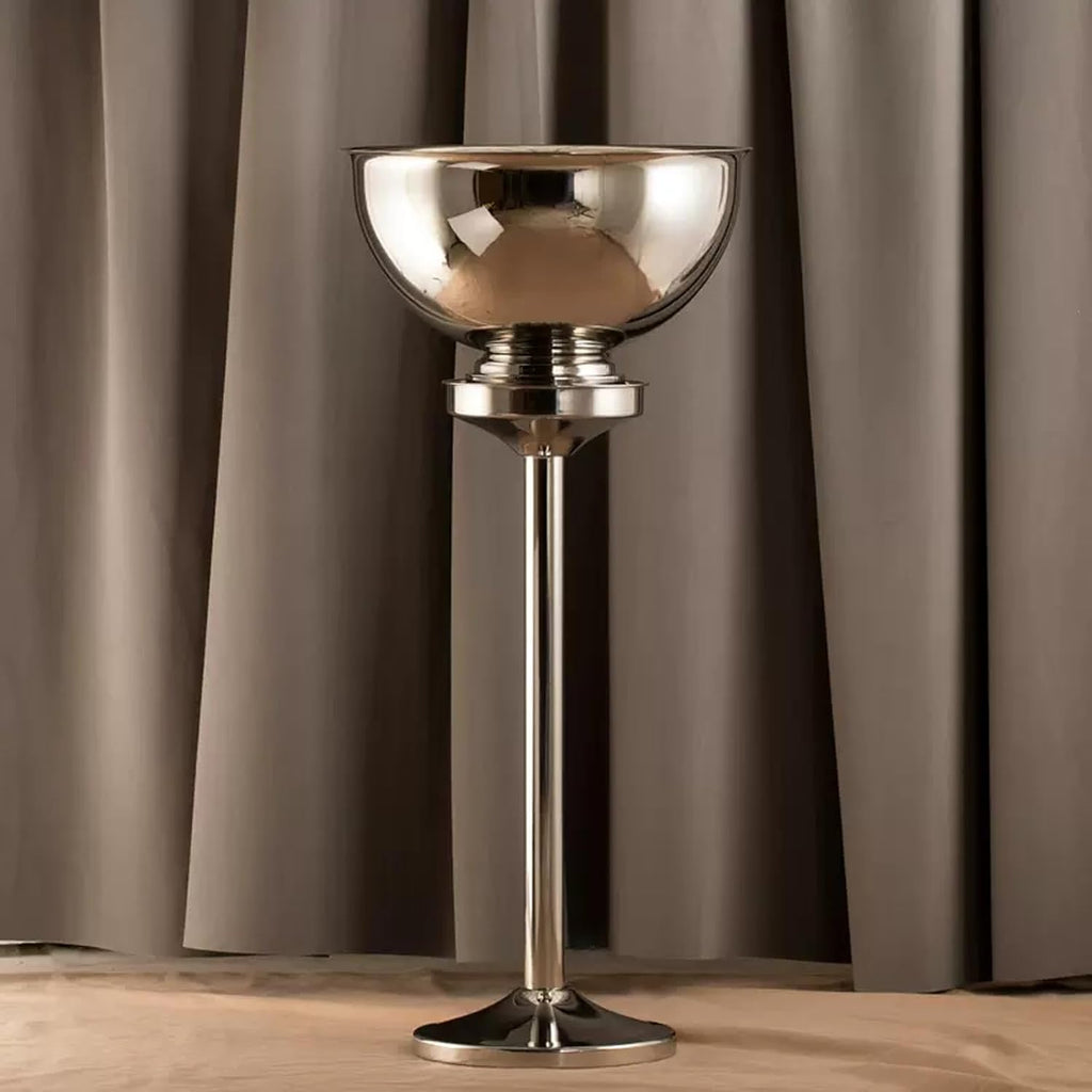 Ice Buckets for Parties, Polished Stainless Steel Champagne Bucket with Stand Free Standing Wine Chiller Wine Coolers and Cellar with Ice Bucket for Kitchen Bar and Outdoor,for Home,Guest Rooms and B