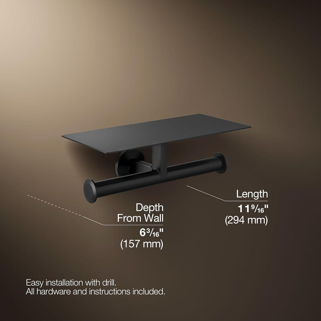 KOHLER Components™ covered double toilet tissue holder