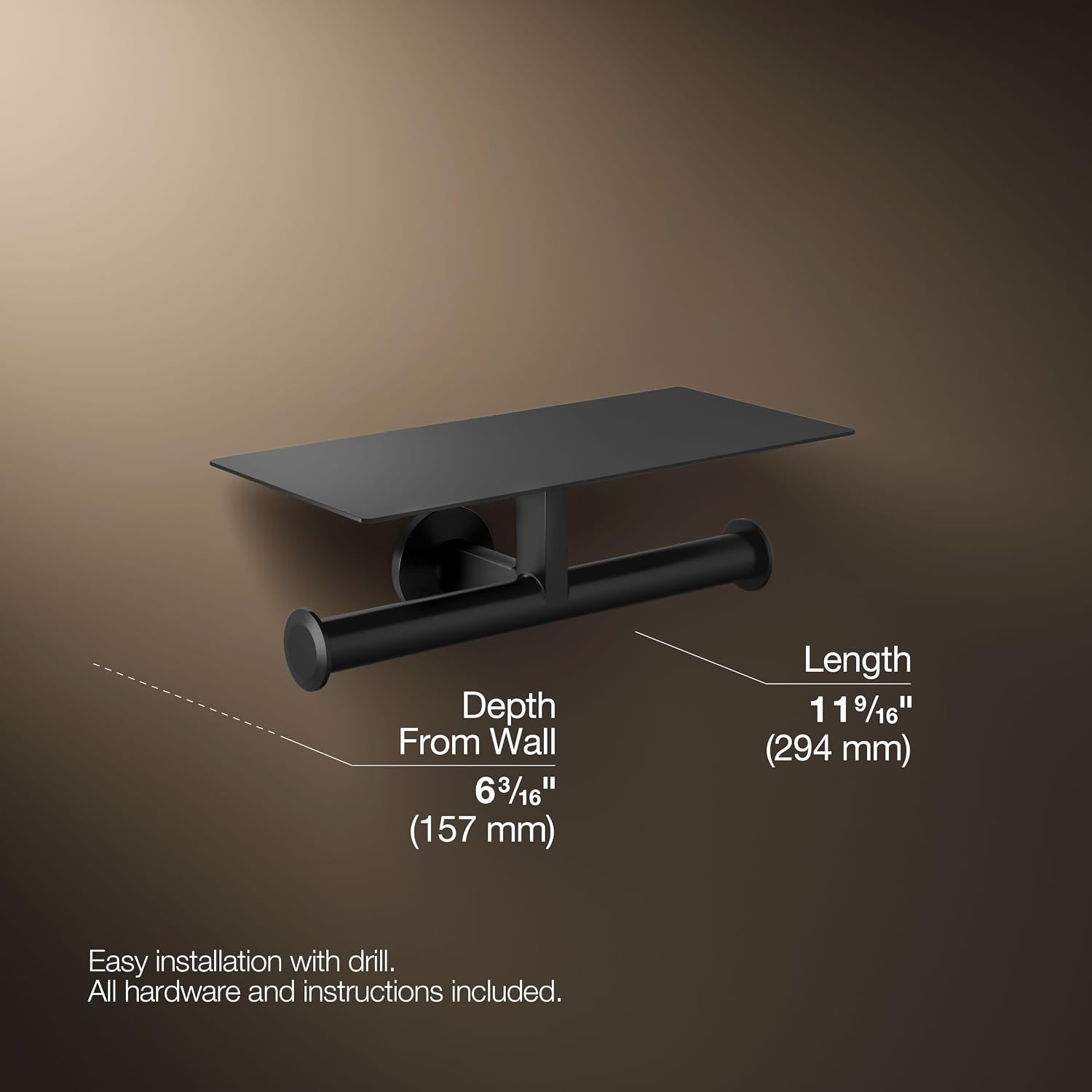 KOHLER Components™ covered double toilet tissue holder