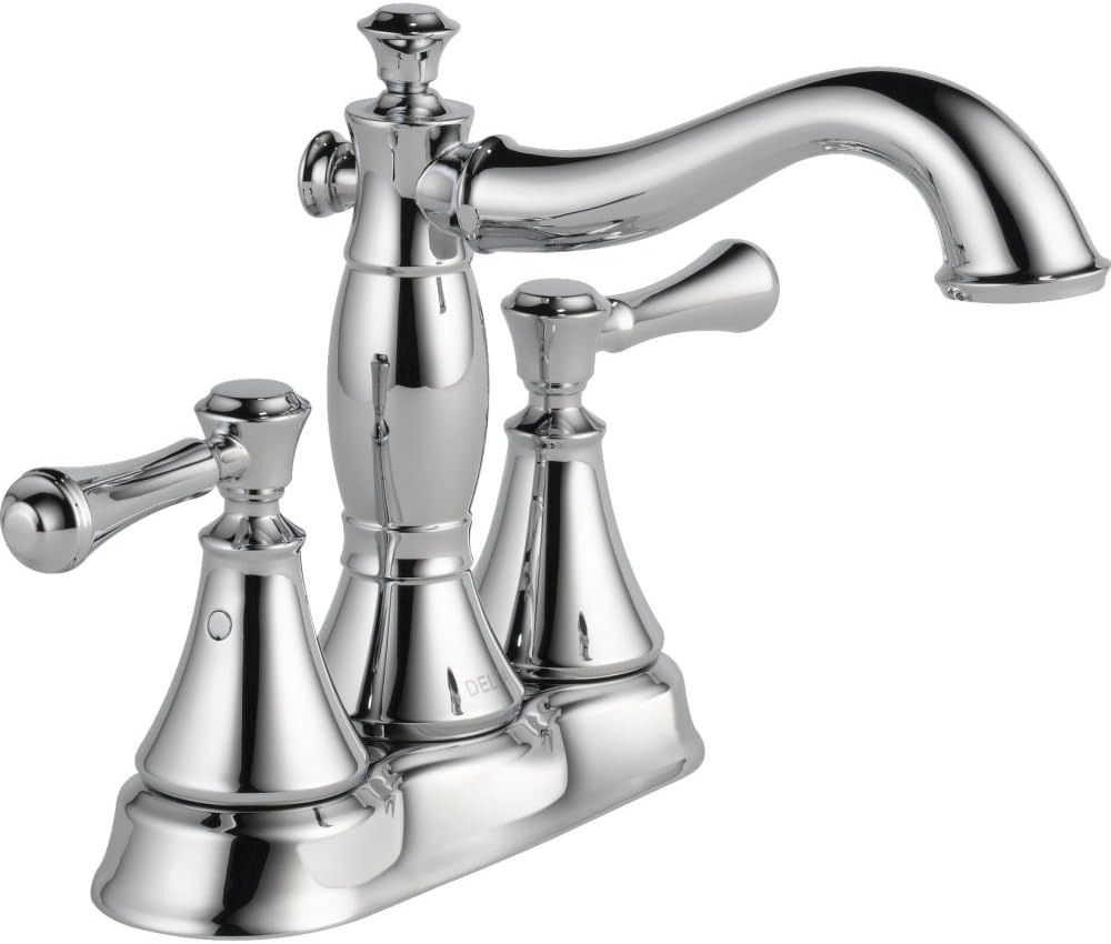 Delta Faucet Cassidy Centerset Bathroom Faucet Brushed Nickel, Bathroom Sink Faucet, Metal Drain Assembly, Stainless 2597LF-SSMPU, 5.41 x 6.59 x 5.41 inches