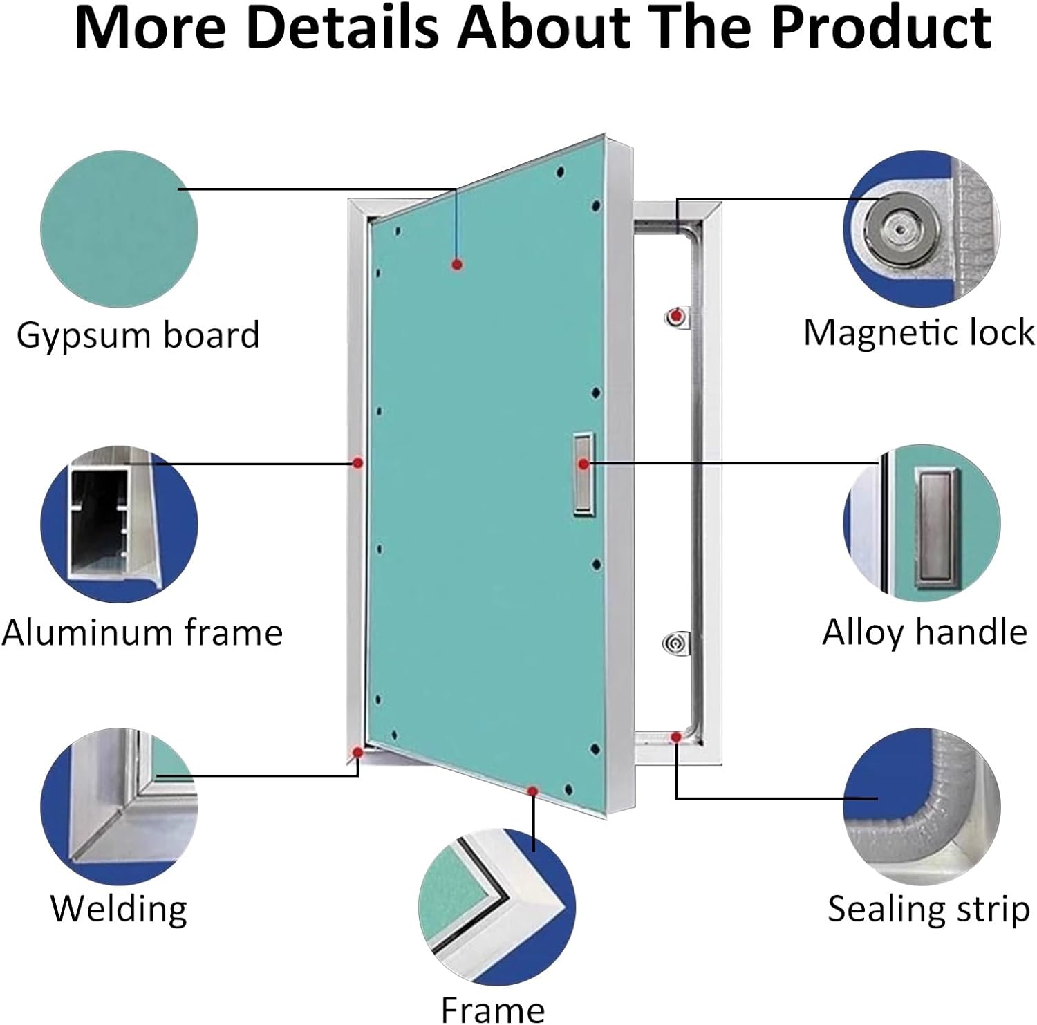 Drywall Access Panel - 32x32 Inch Hidden Inspection Door for Electrical, Plumbing & - 120° Opening, Durable Maintenance Door for Seamless Access