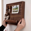 Wooden Meter Box Cover Indoor, Magnetic Circuit Breaker Box Cover for Decorative Wall, Shelf Electrical Panel Cover for Consumer Distribution Box(Walnut,40x50cm(15 3/4x19 3/4'))