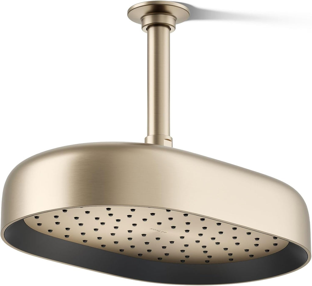 Kohler 26293-BV Statement® Oblong 12' single-function rainhead, 2.5 gpm, Vibrant Brushed Bronze
