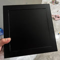 LZMZMQ Black Service Panel Cover for Drywall & Ceiling, Inspection Hatch Plate with 4 Screw Hole, Metal Wall Hatch Access Door for Wiring Cables Cords(35x50cm(14x20))