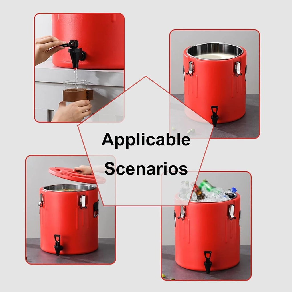 Ice Buckets for Parties, Insulated Ice Bucket, Ice Buckets with Stainless Steel Lid, for Storage Champagne, Cocktail or Insulated Food(50L/41cm)