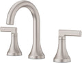 Pfister Vedra Bathroom Sink Faucet, 8-Inch Widespread, 2-Handle, 3-Hole, NSF Certified, Spot Defense Brushed Nickel Finish, LF049VEDGS
