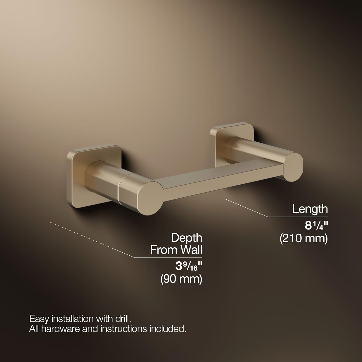 KOHLER PARALLEL® PIVOTING TOILET TISSUE HOLDER