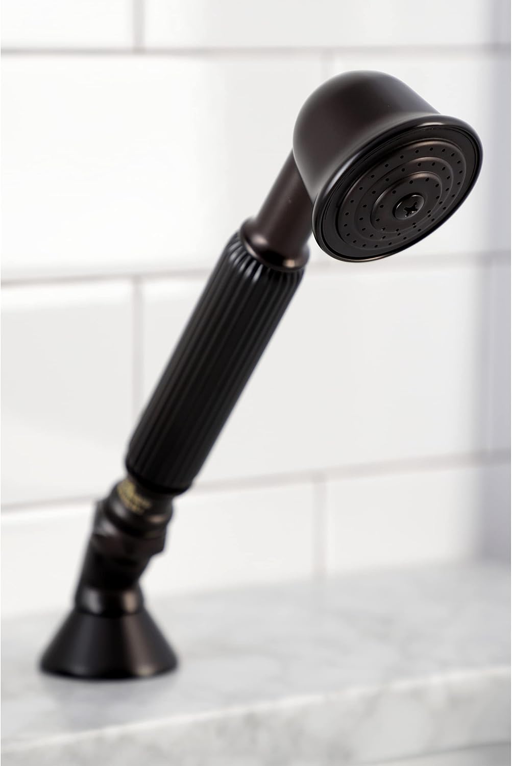 Kingston Brass KSK3355PLTR Deck Mount Hand Shower with Diverter for Roman Tub Faucet, Oil Rubbed Bronze