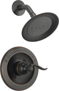Delta Windemere 14 Series Shower Faucet Set, Oil Rubbed Bronze Shower Head and Handle Set, Valve Trim Kit, Oil Rubbed Bronze BT14296-OB (Valve Not Included)