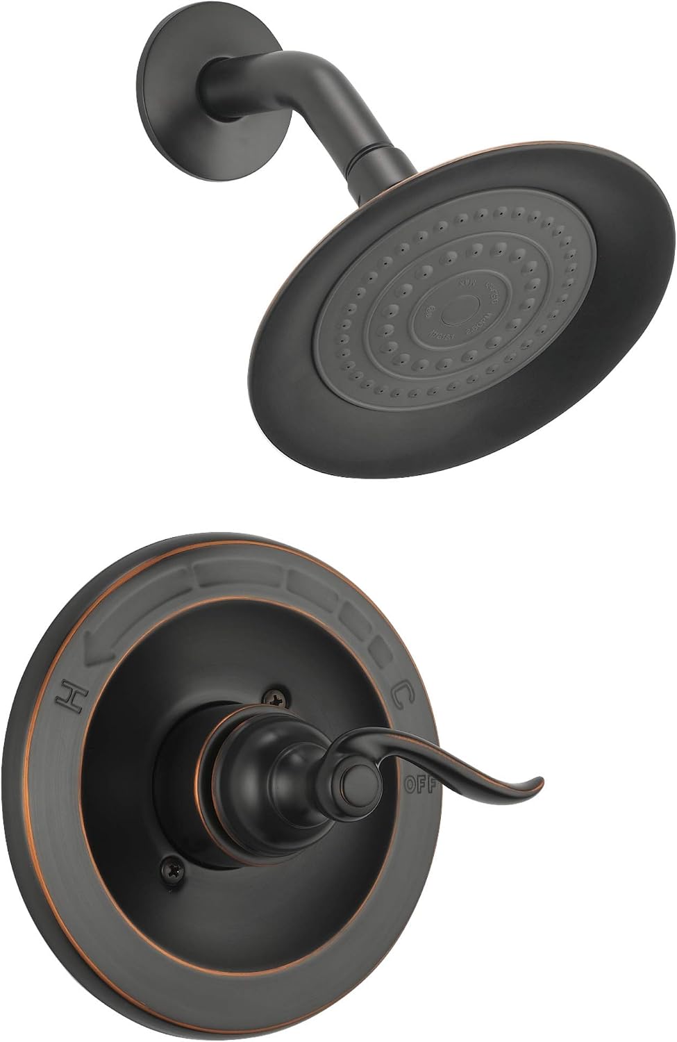 Delta Windemere 14 Series Shower Faucet Set, Oil Rubbed Bronze Shower Head and Handle Set, Valve Trim Kit, Oil Rubbed Bronze BT14296-OB (Valve Not Included)