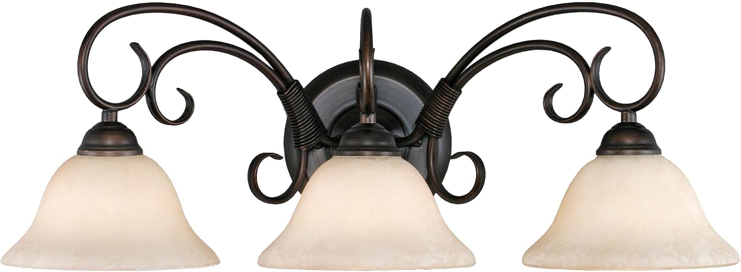 Golden Lighting Homestead 3-Light Vanity in Rubbed Bronze