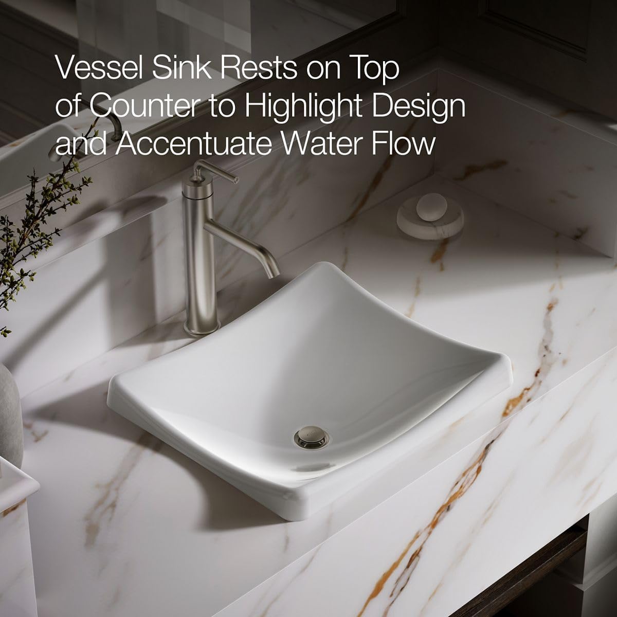Kohler DemiLav Wading Pool vessel bathroom sink, White