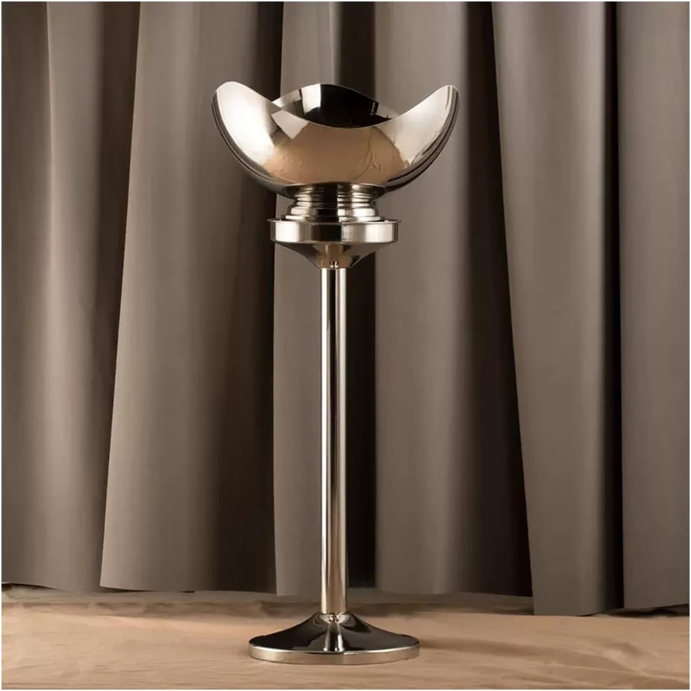 Portable Stainless Steel Ice Bucket with Stand Indoor and Outdoor Cooler Cellar Beverage for Kitchen Bar Party