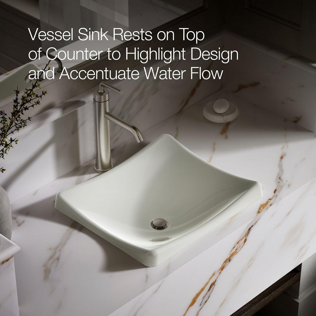 Kohler K-2833-NY DemiLav Rectangular AboveCounter Single Bowl Bathroom Sink Dune
