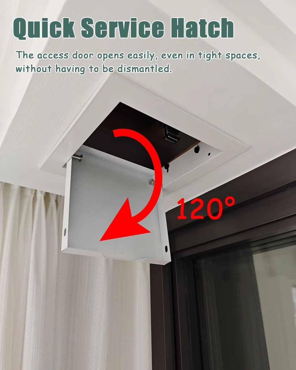 Drywall Ceiling Attic Door Cover, Electrical Panel Closet Access Door Black, Bathroom Kitchen Cords Hole Box Inspection Hatch, Plumbing Service Plate(35x45cm/13.8x17.7in)