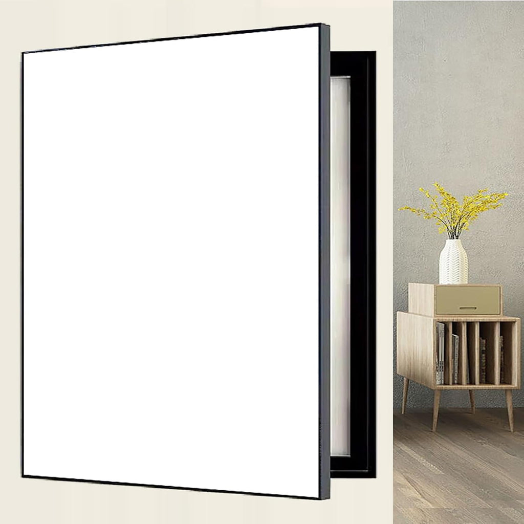 Electrical Panel Cover White Breaker Box Cover with Plastic Frame, Vertical Electrical Panel Covers for House Decoration, Wall Hanging Fuse Box Cover Wall Artative(WXL-45 x 55CM-17.7 x 21.7)