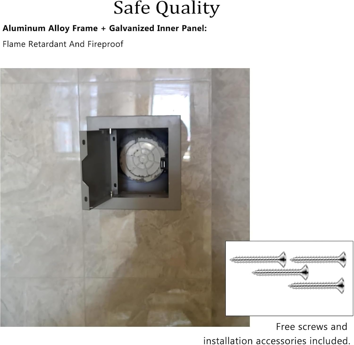 Access Panel with Screw, Large Crawl Space Door for Wall, Waterproof Concealed Service for Plumbing, Wiring, Electrical, Security, Bathroom