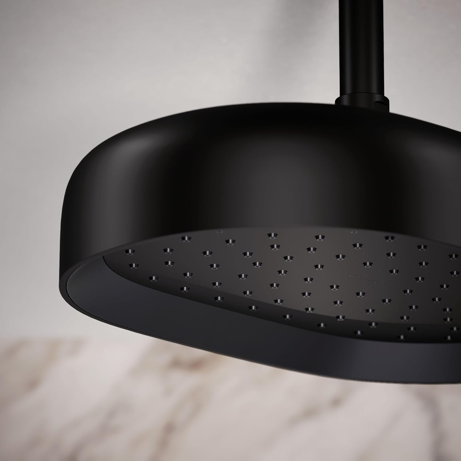 Kohler 26293-BL Statement® Oblong 12' single-function rainhead, 2.5 gpm, Matte Black