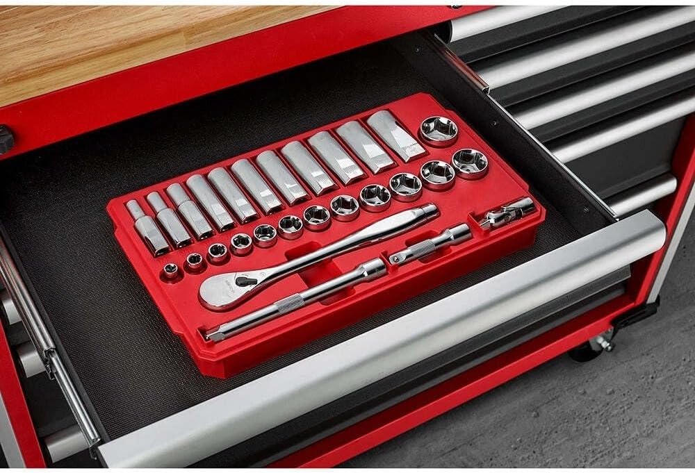 28PC 48-22-9408 Wrench Set, Ratchet Wrenches Set for Milwaukee 3/8' Drive Ratchet & Socket Set