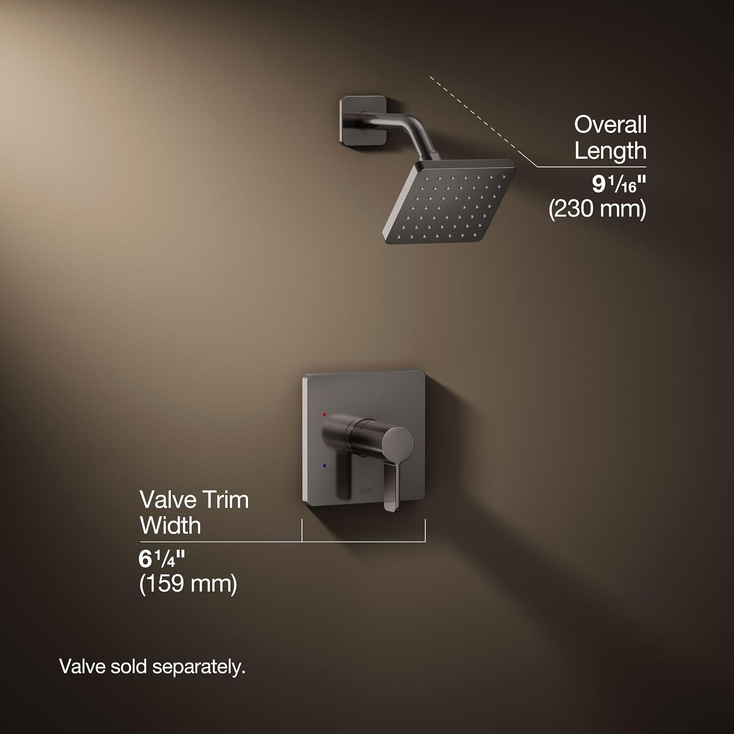 KOHLER K-TS23503-4G-TT PARALLEL® SHWR TRIM, 1.75 GPM SHOWERHEAD, Vibrant Titanium