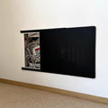 Electrical Panel Cover Sliding Breaker Box Cover with Self Adhesive Track, Extra Thin Electrical Panel Cover Decorative Wall, Safe Distribution Box Protective Lid(Black C,55 x 45 cm/21.7 x 17.7 in)