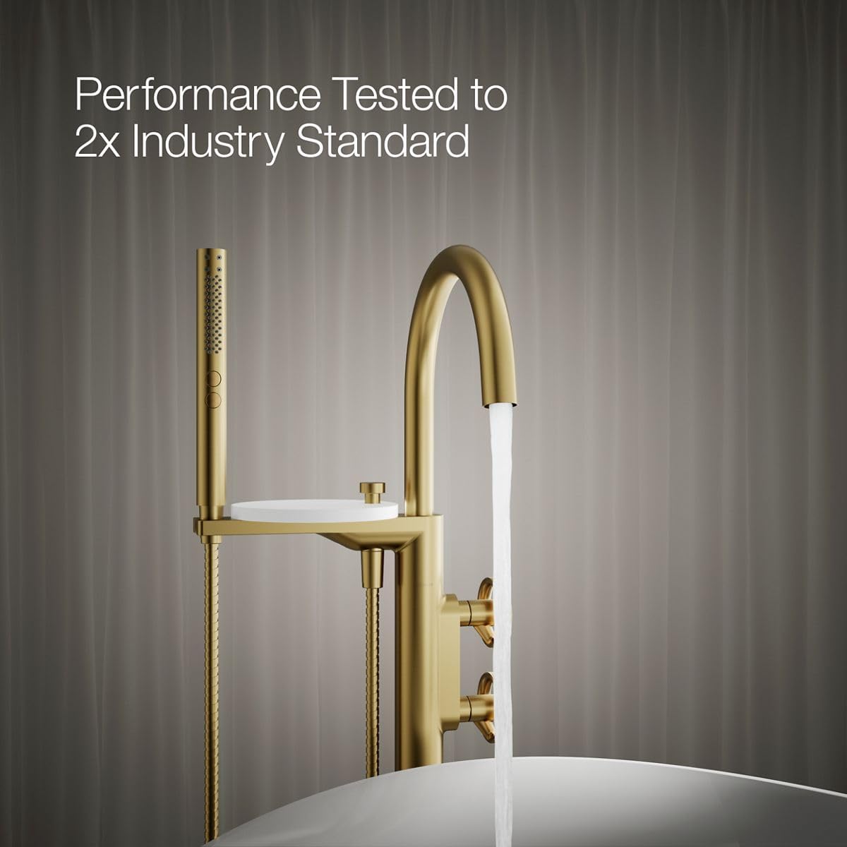 Kohler T77984-9-2MB Components Tub Faucets, Vibrant Brushed Moderne Brass