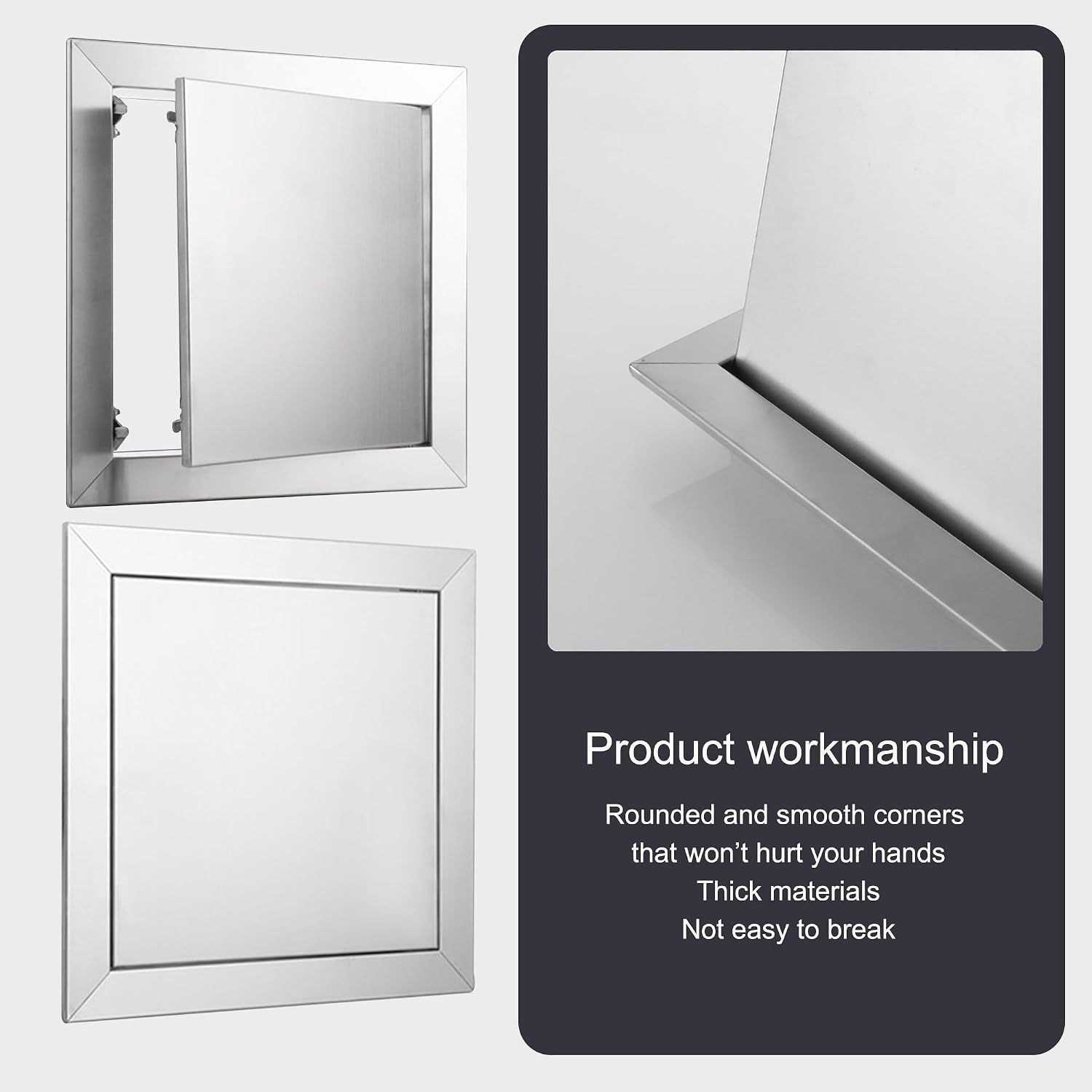 Stainless Steel Access Panel - 10x10in Outdoor Kitchen Access Door for BBQ Pit, Perfect for Drywall, Plumbing, Electrical, Weather-Resistant & Durable Access Solution