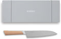 KISEKI: 7.1 Inch Santoku Japanese Chef's Knife, 1.2 mm Tungsten Carbide Alloy Blade, Ergonomic Beech Wood Handle, Rust Resistant, Made in Japan
