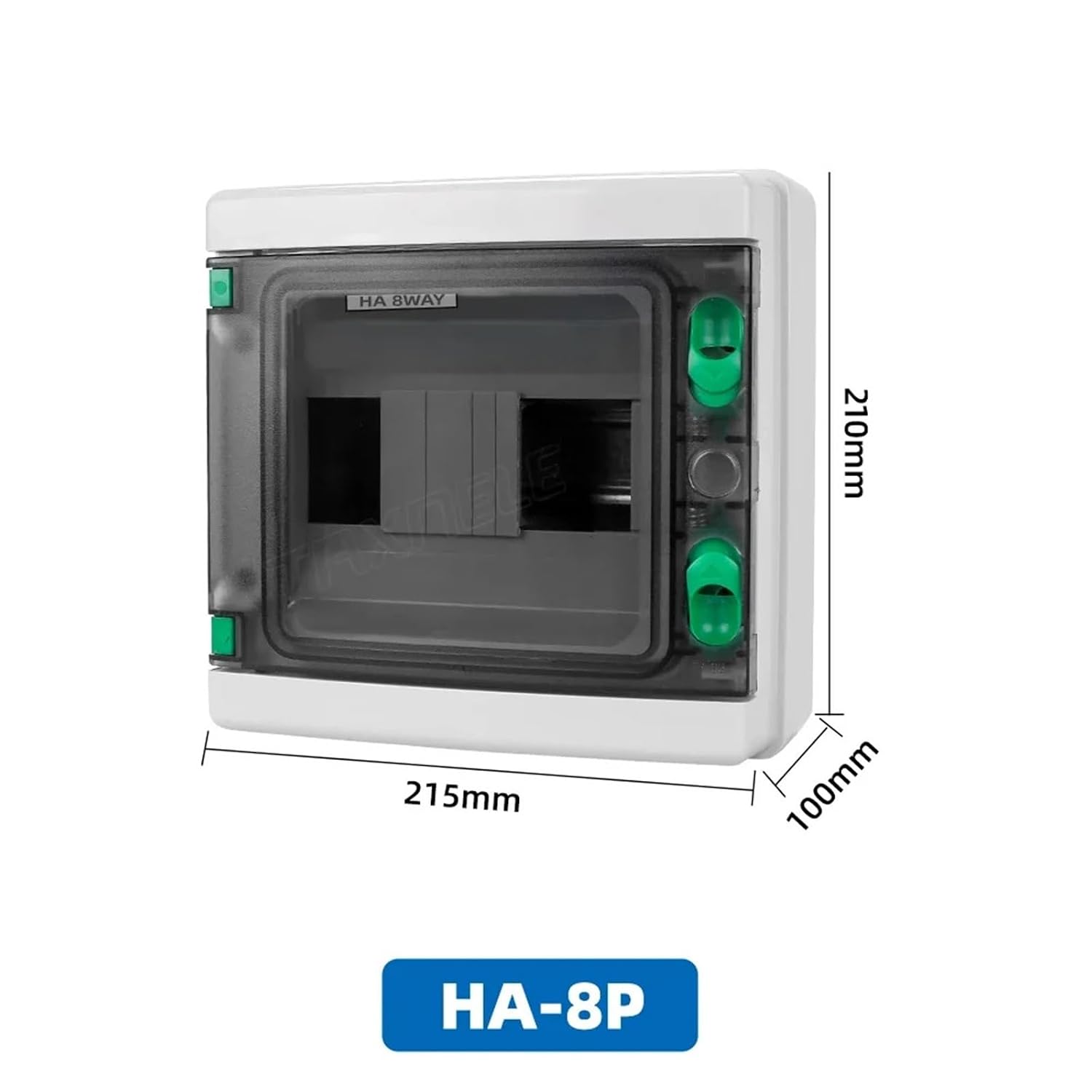 IP65 Outdoor Waterproof Electrical Distribution Box 4 8 12 18 24 Ways MCB Switch Meter Timer PC Plastic Junction Wire(8 Ways)