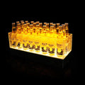 LED Ice Pattern Luminous Wine Barrel, Colorful Light Ice Bucket Wine Bottle Display Stand, Manual Control Light Suitable for Commercial Home Bars, Adult Party Gifts,Yellow,C
