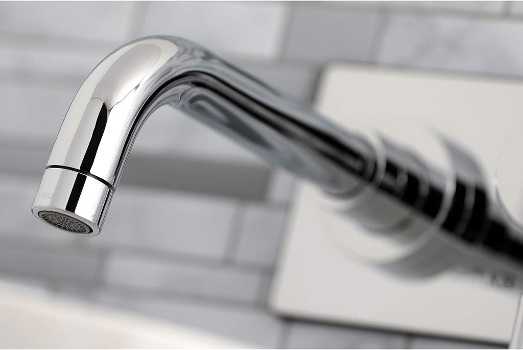 Kingston Brass KS8111DL Single-Handle Wall Mount Bathroom Faucet, Polished Chrome,8' Spout Reach