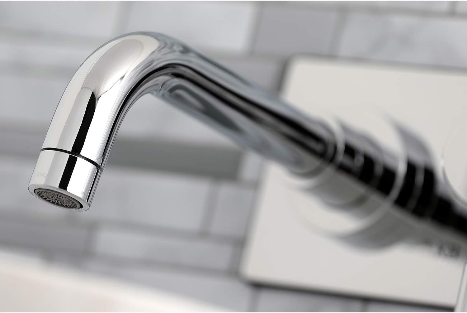 Kingston Brass KS8111DL Single-Handle Wall Mount Bathroom Faucet, Polished Chrome,8' Spout Reach
