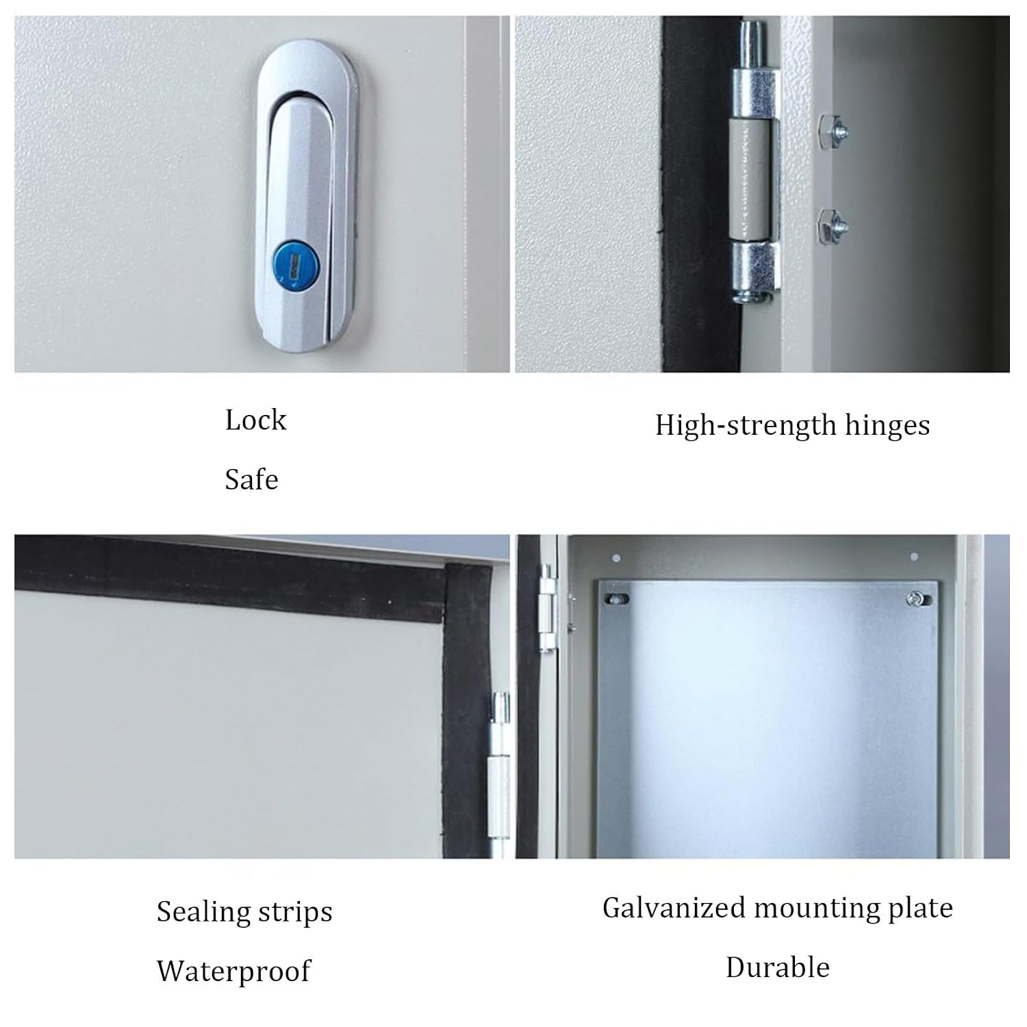 Steel Electrical Junction Box, Moisture Proof Metal Electrical Box with Safety Lock, Sleek Wall-Mounted Distribution Enclosure, Perfect for Home Renovation & Daily Use(50x40x25cm)