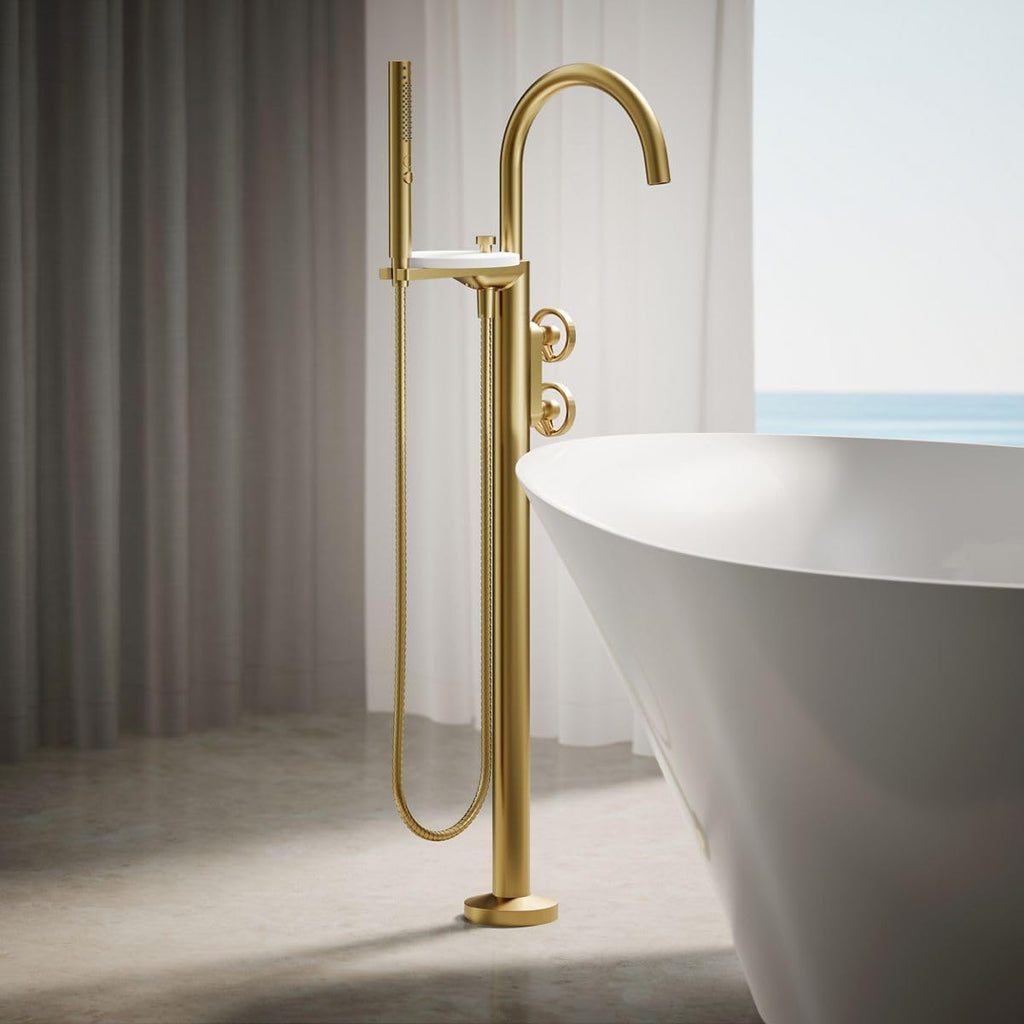 Kohler T77984-9-2MB Components Tub Faucets, Vibrant Brushed Moderne Brass