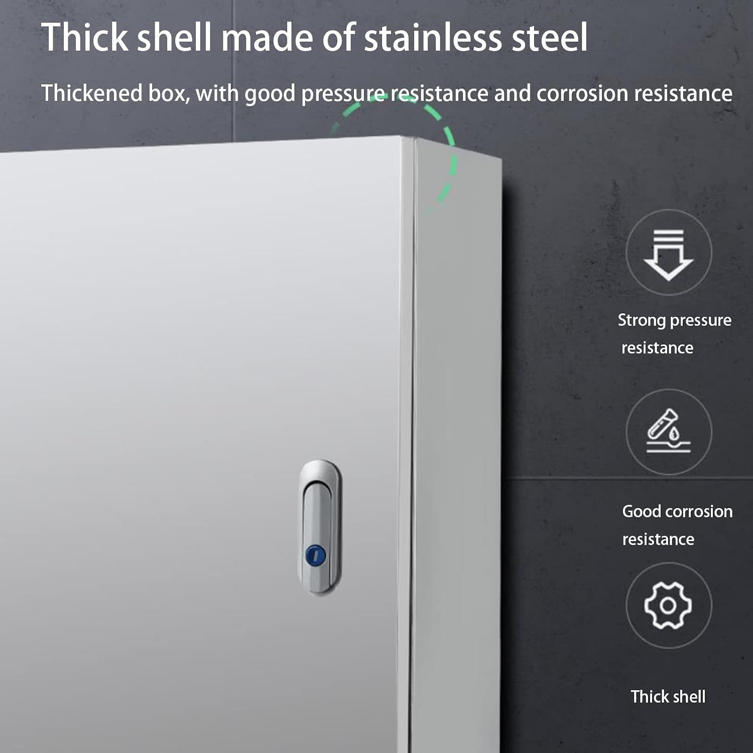Distribution Box,Outdoor Stainless Steel Electrical Junction Box - Weatherproof Enclosure for Electronics, Wall-Mounted, Insulated, Durable Project Box,