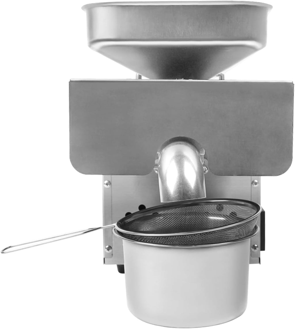1500W Commercial Oil Press Machine Oil Expel, Food Grade Stainless Steel Nuts Seeds Oil Pressing Machine Electric Automatic Cold Hot with Intelligent Control Panel and LCD Touch Screen, Oil Extractor