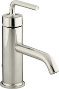 KOHLER K-14402-4A-SN Purist® Single-Handle Bathroom Sink Faucet, Straight Lever Handle, Bathroom Faucets, 1.2 GPM, Vibrant Polished Nickel