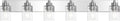 JONATHAN Y 40' Chrome/Clear 6-Light Modern LED Vanity Light for Bathroom Mirror, Mid-Century Wall Sconce with Clear Seeded Glass Shades, Contemporary Iron Fixture, LED Bulbs (JYL7621C)