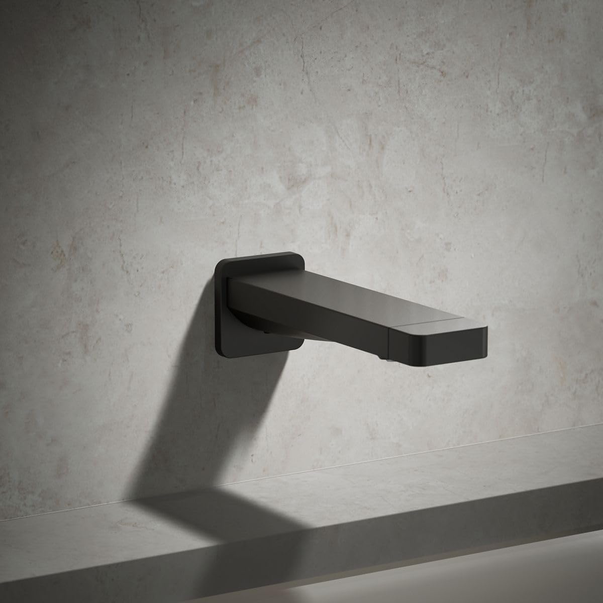 Kohler 23510-BL Parallel® Wall-Mount Bath spout, Matte Black