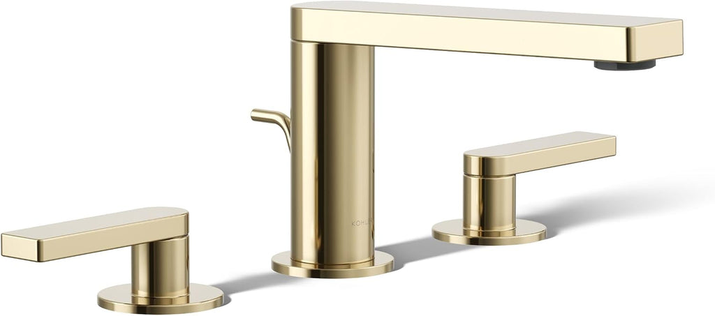 Kohler 73060-4-AF Composed® Widespread Bathroom Sink Faucet with Lever Handles, 1.2 gpm, Vibrant French Gold