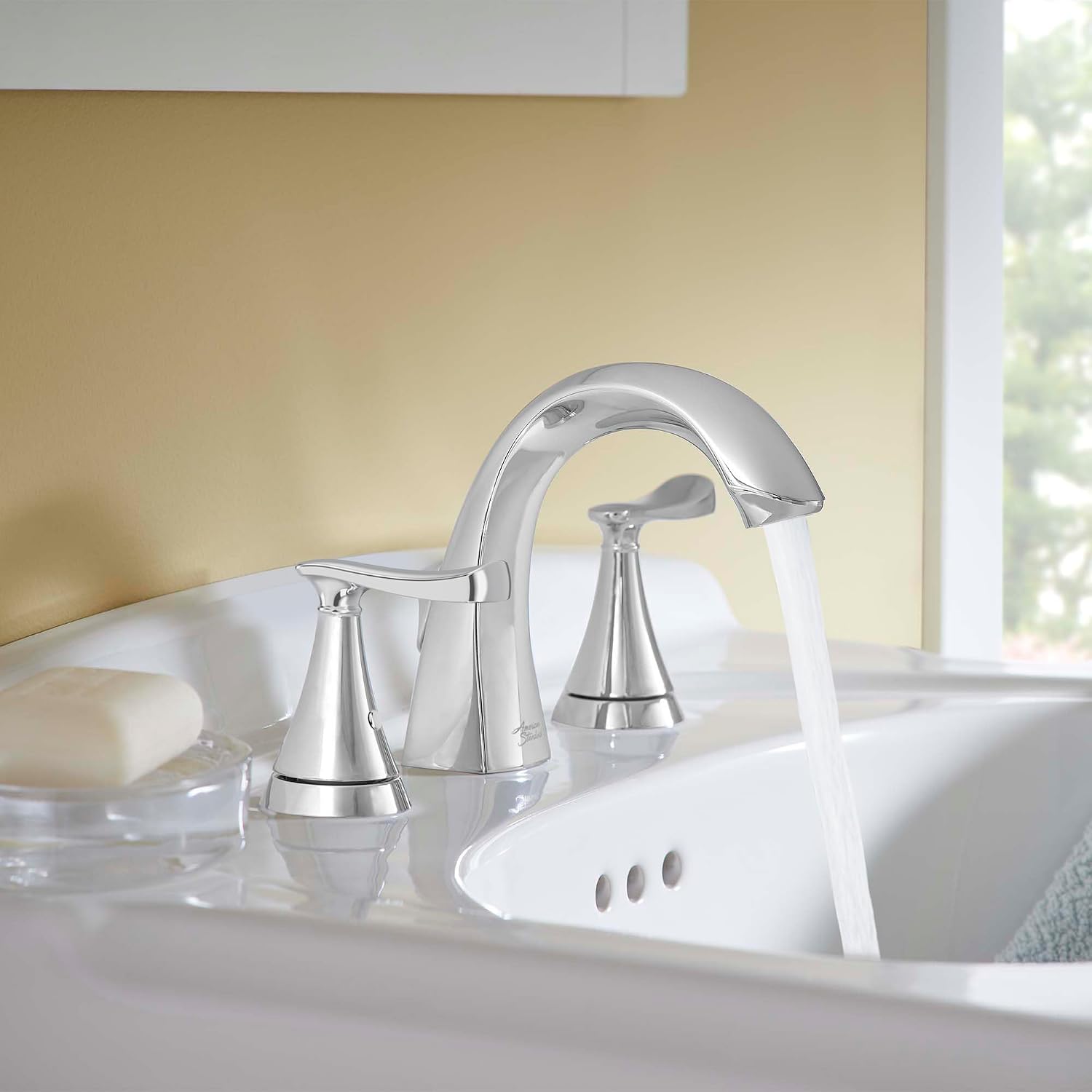 American Standard 7413801.002 Chatfield 8-Inch Widespread 2-Handle Bathroom Faucet, 1.2 GPM, Chrome