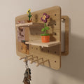 Electrical Panel Cover Electrical Panel Cover with Hook & Shelf, Wood Distribution Cover Hide Breaker Box, Removable Decorative Fuse Box Covers, Hanging Clothing(WXL-50 x 40CM-19.7x15.7)