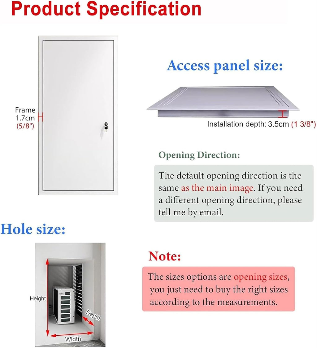 Custom Size Recessed Metal Access Panels, Fire Rated Attic Access Door/Wall Hatch Cover Plate, Drywall Inspection Panel for Ceilings, Electrical, Plumbing(10x48in)
