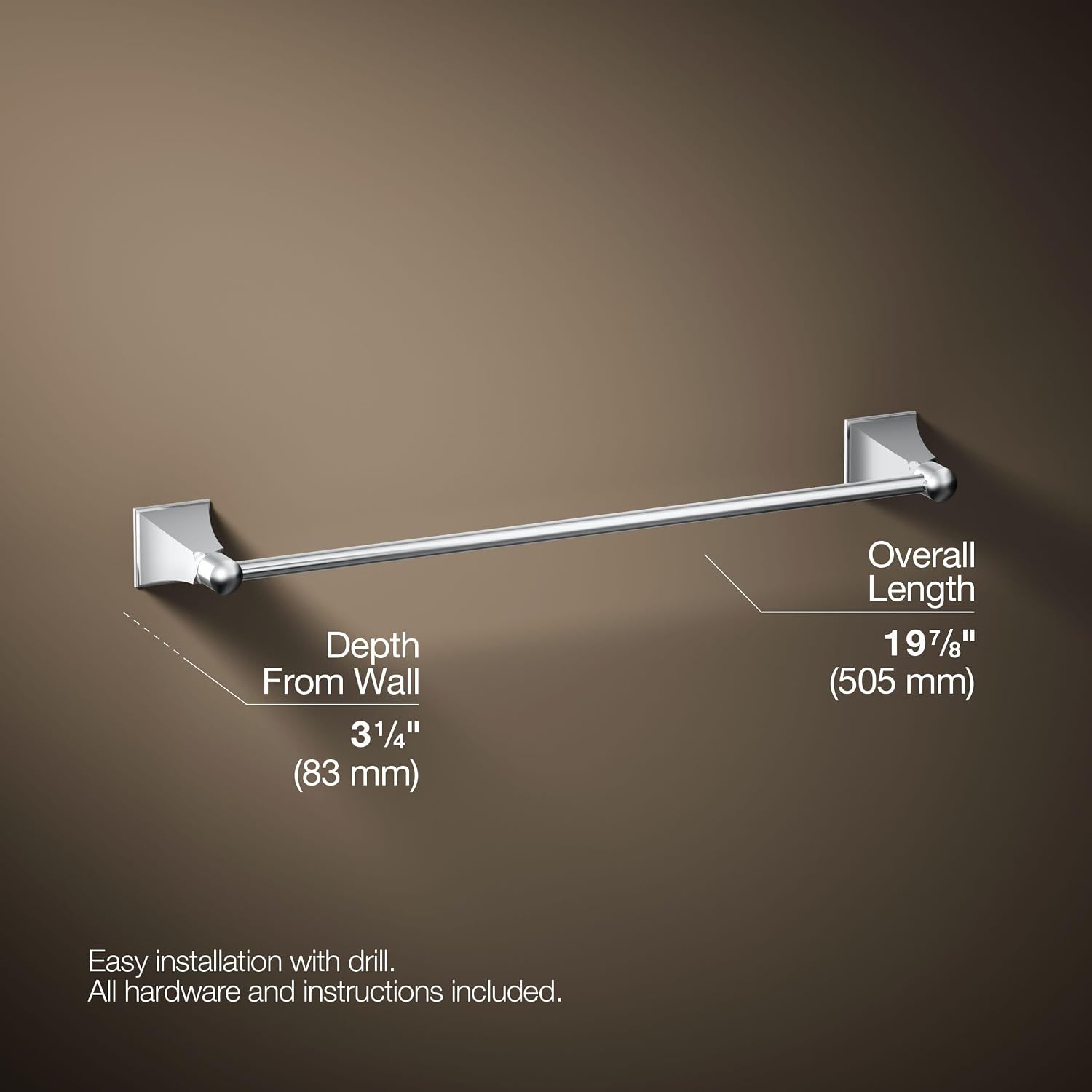 KOHLER Memoirs Stately 18' towel bar